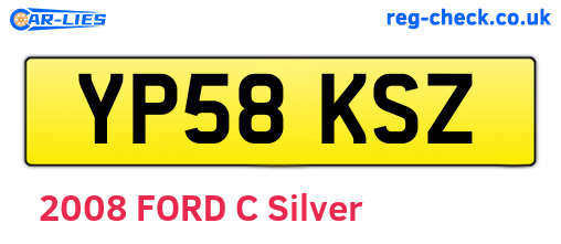 YP58KSZ are the vehicle registration plates.