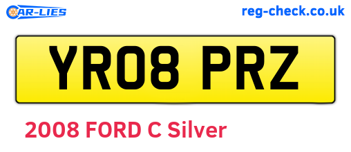YR08PRZ are the vehicle registration plates.