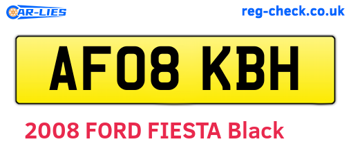 AF08KBH are the vehicle registration plates.