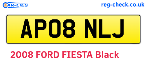 AP08NLJ are the vehicle registration plates.