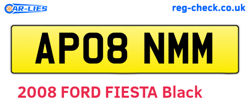 AP08NMM are the vehicle registration plates.