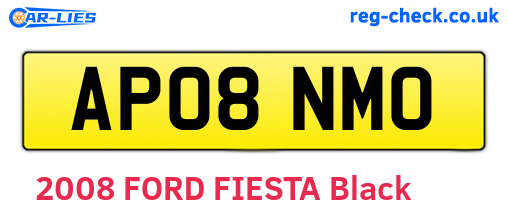 AP08NMO are the vehicle registration plates.