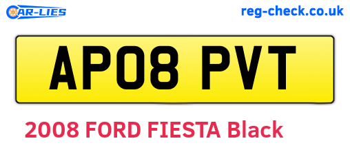 AP08PVT are the vehicle registration plates.