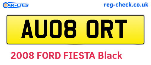 AU08ORT are the vehicle registration plates.