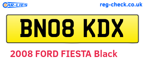 BN08KDX are the vehicle registration plates.