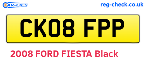 CK08FPP are the vehicle registration plates.