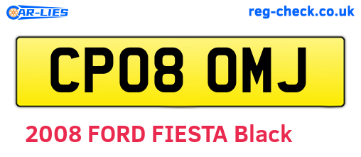 CP08OMJ are the vehicle registration plates.