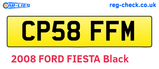 CP58FFM are the vehicle registration plates.