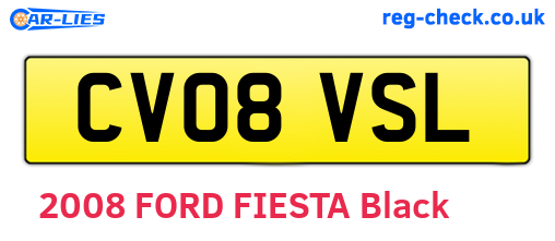 CV08VSL are the vehicle registration plates.