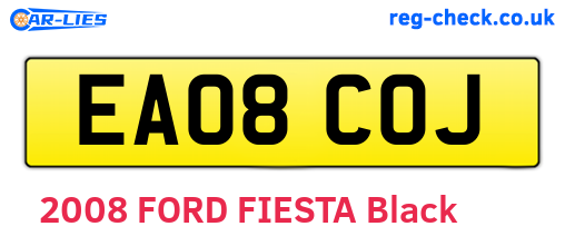 EA08COJ are the vehicle registration plates.