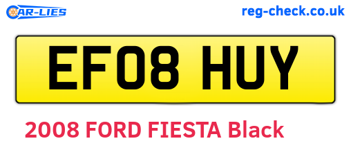 EF08HUY are the vehicle registration plates.