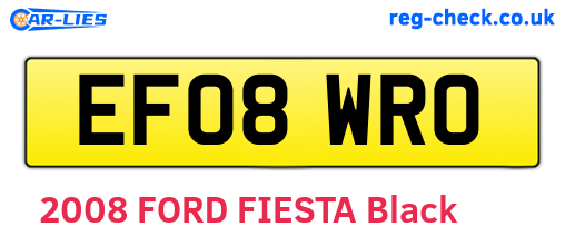 EF08WRO are the vehicle registration plates.