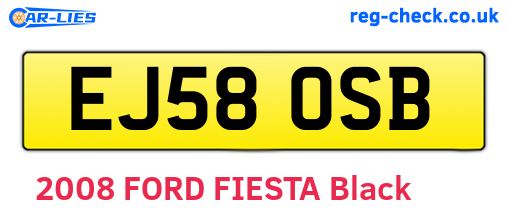 EJ58OSB are the vehicle registration plates.