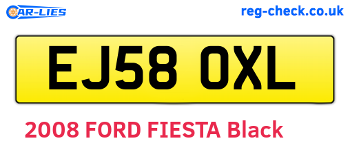 EJ58OXL are the vehicle registration plates.