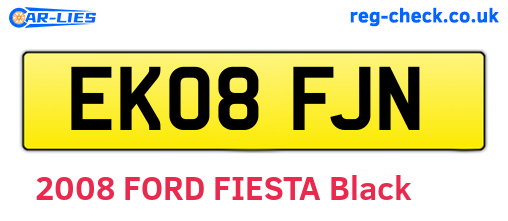 EK08FJN are the vehicle registration plates.
