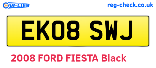 EK08SWJ are the vehicle registration plates.