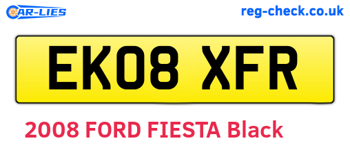 EK08XFR are the vehicle registration plates.