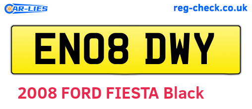 EN08DWY are the vehicle registration plates.