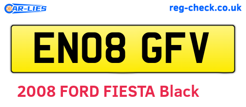 EN08GFV are the vehicle registration plates.