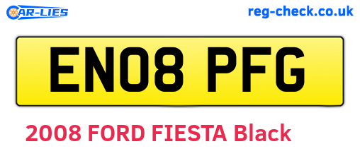 EN08PFG are the vehicle registration plates.