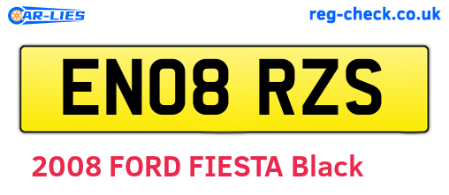 EN08RZS are the vehicle registration plates.