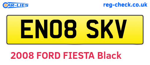EN08SKV are the vehicle registration plates.