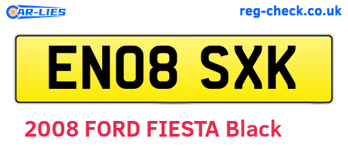 EN08SXK are the vehicle registration plates.