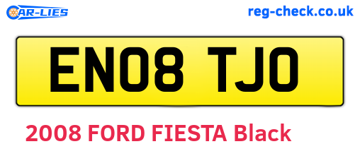 EN08TJO are the vehicle registration plates.
