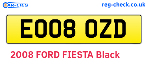 EO08OZD are the vehicle registration plates.
