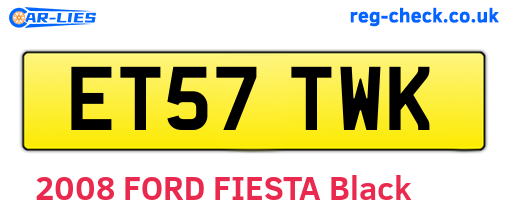 ET57TWK are the vehicle registration plates.