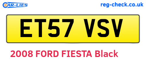 ET57VSV are the vehicle registration plates.