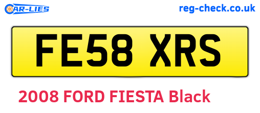 FE58XRS are the vehicle registration plates.