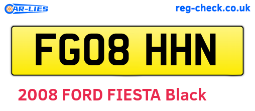 FG08HHN are the vehicle registration plates.