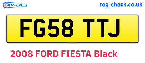FG58TTJ are the vehicle registration plates.
