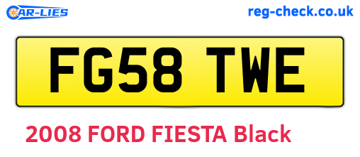 FG58TWE are the vehicle registration plates.