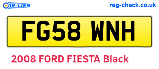 FG58WNH are the vehicle registration plates.