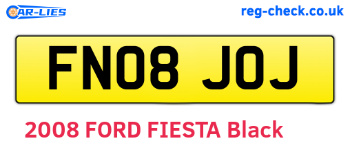 FN08JOJ are the vehicle registration plates.