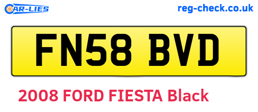 FN58BVD are the vehicle registration plates.