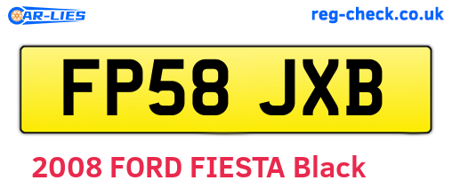 FP58JXB are the vehicle registration plates.