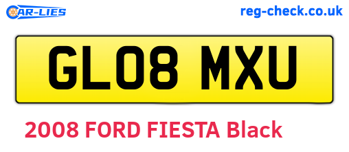GL08MXU are the vehicle registration plates.