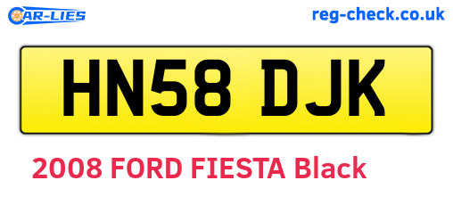 HN58DJK are the vehicle registration plates.
