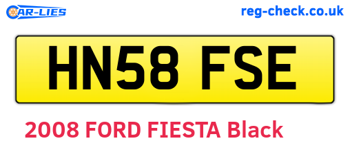 HN58FSE are the vehicle registration plates.