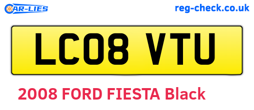 LC08VTU are the vehicle registration plates.