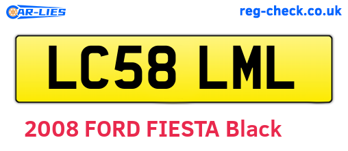 LC58LML are the vehicle registration plates.