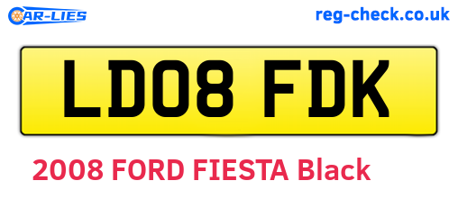 LD08FDK are the vehicle registration plates.
