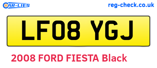 LF08YGJ are the vehicle registration plates.