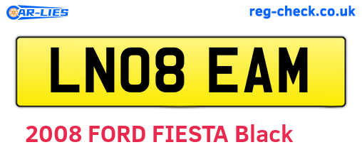 LN08EAM are the vehicle registration plates.