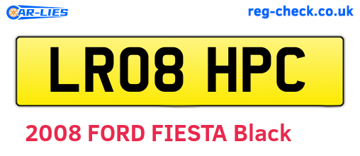 LR08HPC are the vehicle registration plates.
