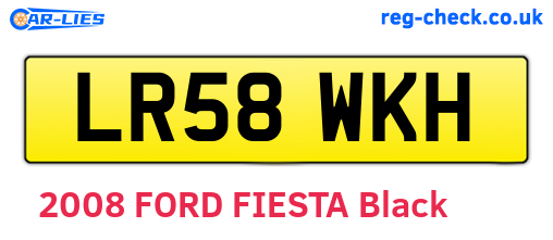 LR58WKH are the vehicle registration plates.
