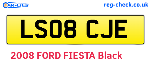 LS08CJE are the vehicle registration plates.